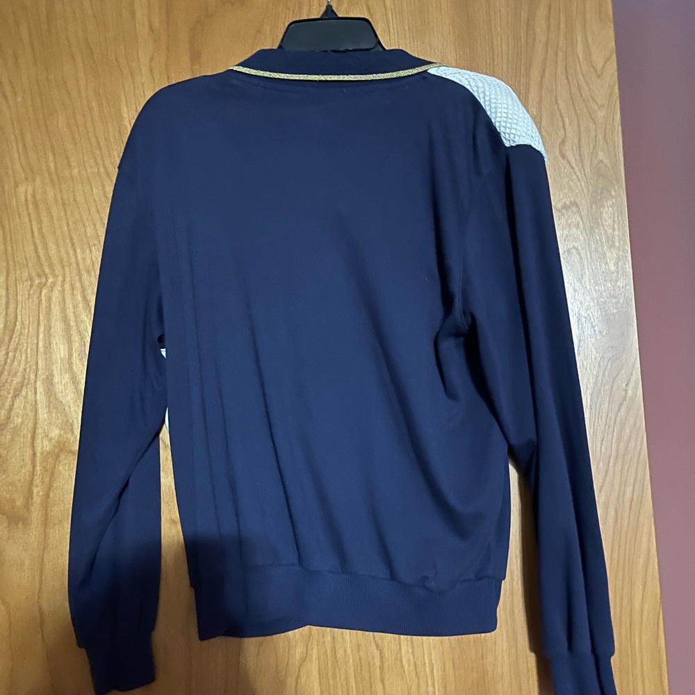 Alfred Dunner Nautical Navy/White Long Sleeve Shirt. Size Large - Picture 2 of 2